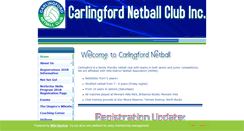 Desktop Screenshot of carlingfordnetball.com.au